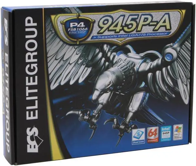 Alt view image 5 of 5 - ECS 945P-A (1.1) LGA 775 Intel 945P ATX Intel Motherboard