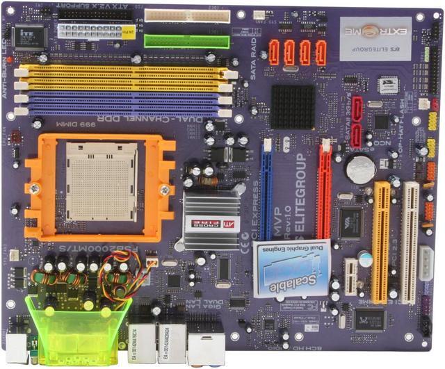 Alt view image 3 of 6 - ECS KA1 MVP (1.0) 939 ATI Radeon Xpress 200 CrossFire ATX CrossFire AMD Motherboard