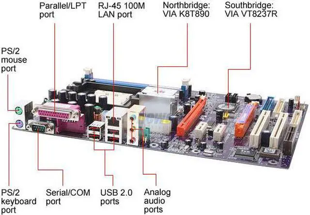Alt view image 2 of 5 - ECS K8T890-A (1.0A) 939 VIA K8T890 ATX AMD Motherboard
