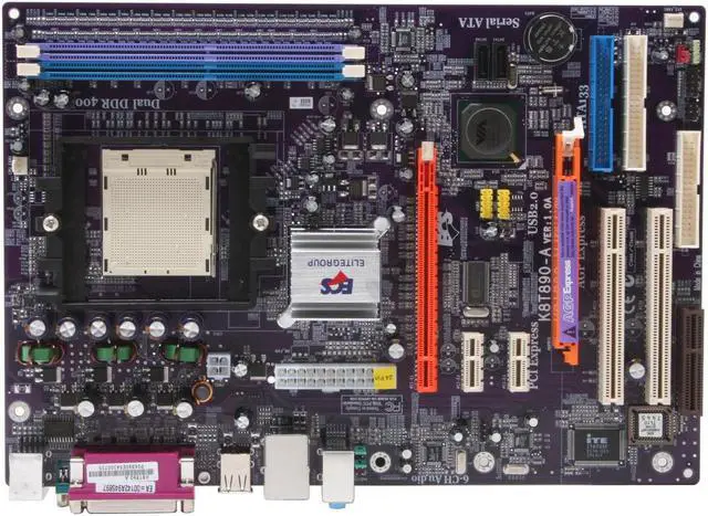 Alt view image 3 of 5 - ECS K8T890-A (1.0A) 939 VIA K8T890 ATX AMD Motherboard