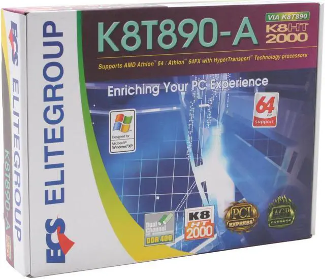 Alt view image 5 of 5 - ECS K8T890-A (1.0A) 939 VIA K8T890 ATX AMD Motherboard