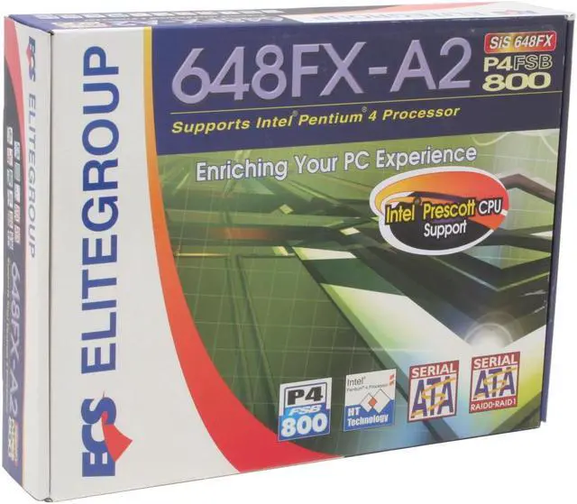 Alt view image 5 of 5 - ECS 648FX-A2 1.0 Socket 478 SiS 648FX ATX Intel Motherboard