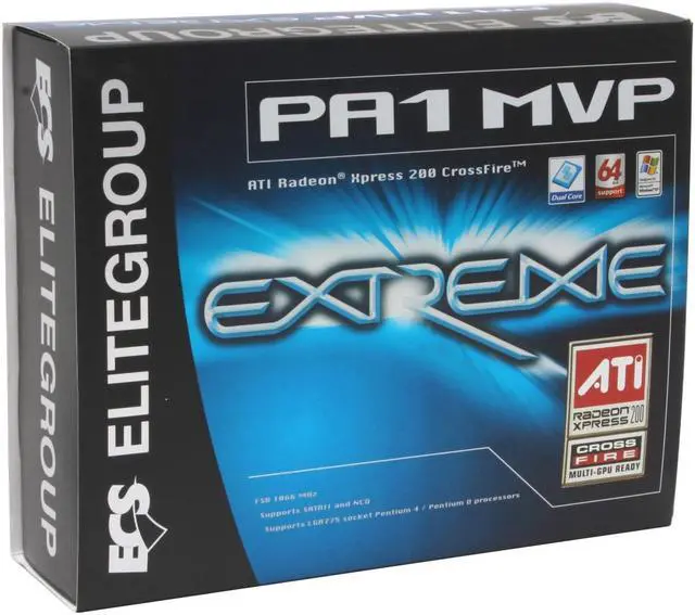 Alt view image 6 of 6 - ECS PA1 MVP (2.0) LGA 775 ATI RD400X ATX Intel Motherboard