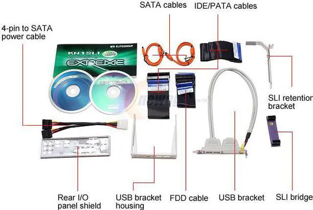 Alt view image 4 of 5 - ECS KN1 SLI Lite (1.0A) 939 NVIDIA nForce4 SLI ATX AMD Motherboard