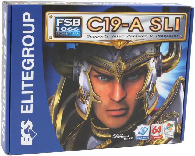 Alt view image 4 of 4 - ECS C19-A SLI (1.0A) LGA 775 NVIDIA nForce4 SLI XE ATX Intel Motherboard