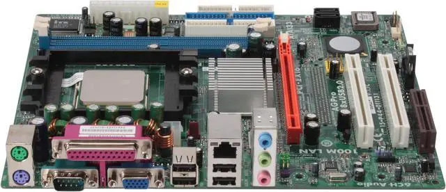 Alt view image 2 of 5 - ECS GOAL3+ATHLON64 3200+ AMD Athlon64 3200+ 754 SiS 761 GX Micro ATX Motherboard/CPU/Memory Combo