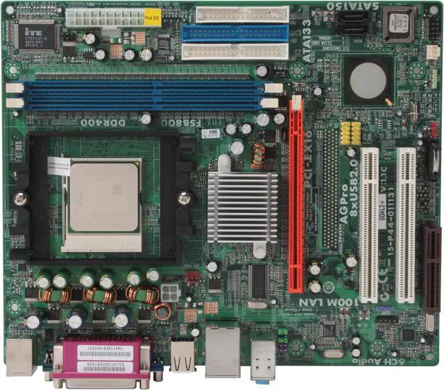 Alt view image 3 of 5 - ECS GOAL3+ATHLON64 3200+ AMD Athlon64 3200+ 754 SiS 761 GX Micro ATX Motherboard/CPU/Memory Combo