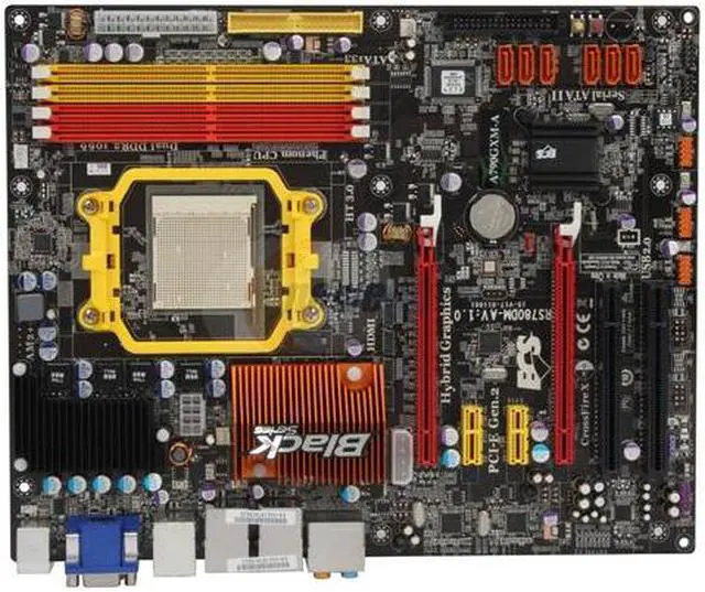 Alt view image 3 of 5 - ECS Black Series A790GXM-A AM3/AM2+/AM2 AMD 790GX HDMI ATX AMD Motherboard