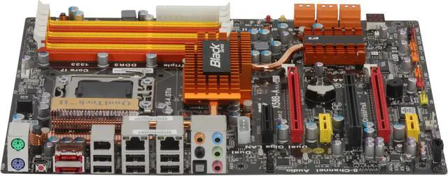 Alt view image 2 of 5 - ECS BLACK SERIES X58B-A LGA 1366 Intel X58 ATX Intel Motherboard