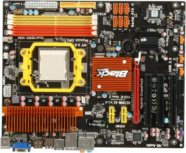Alt view image 3 of 5 - ECS A780GM-A Ultra AM3/AM2+ AMD 780G HDMI ATX AMD Motherboard
