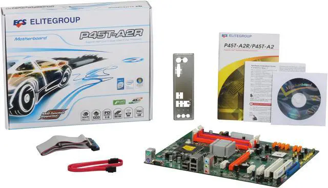 Alt view image 5 of 5 - ECS P45T-A2R LGA 775 Intel P45 ATX Intel Motherboard