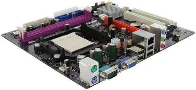 Alt view image 7 of 11 - ECS GeForce6100PM-M2(V3.0) AM3/AM2+/AM2 NVIDIA GeForce 6150SE/nForce 430 Micro ATX AMD Motherboard