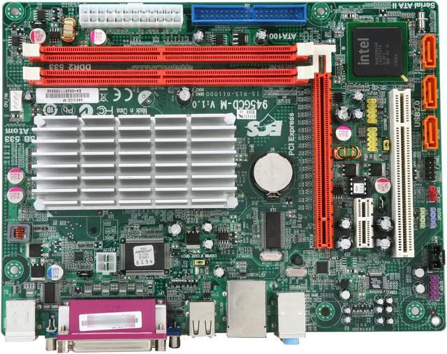 Alt view image 3 of 5 - ECS 945GCD-M(1.0) Intel Atom 330 Intel 945GC Micro ATX Motherboard / CPU Combo
