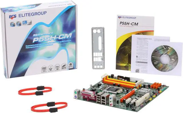 Alt view image 5 of 5 - ECS P55H-CM (V1.0) LGA 1156 Intel P55 Micro ATX Intel Motherboard