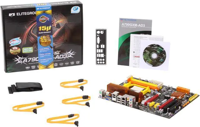 Alt view image 5 of 5 - ECS A790GXM-AD3 GOLD(1.0A) AM3 AMD 790GX HDMI ATX AMD Motherboard