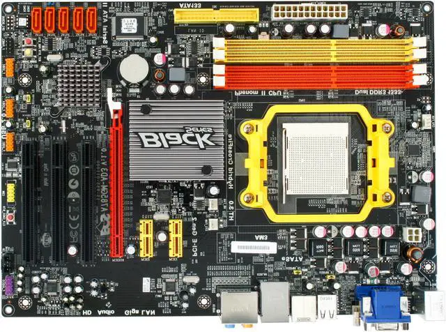 Alt view image 3 of 5 - ECS Black Series A785GM-AD3(1.0) AM3 AMD 785G ATX AMD Motherboard