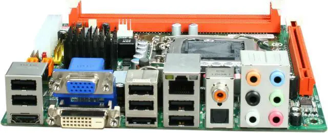 Alt view image 2 of 5 - ECS H55H-I LGA 1156 Intel H55 HDMI Mini ITX Intel Motherboard