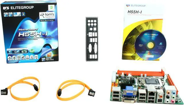 Alt view image 5 of 5 - ECS H55H-I LGA 1156 Intel H55 HDMI Mini ITX Intel Motherboard