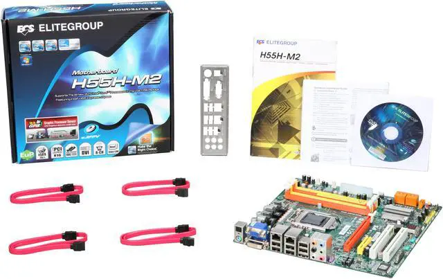 Alt view image 5 of 5 - ECS H55H-M2 LGA 1156 Intel H55 Micro ATX Intel Motherboard