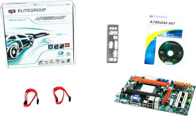 Alt view image 5 of 5 - ECS A785GM-M7 AM3 AMD 785G Micro ATX AMD Motherboard
