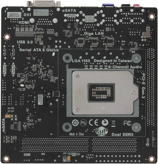 Alt view image 4 of 5 - ECS H67H2-I LGA 1155 Intel H67 HDMI USB 3.0 Mini ITX Intel Motherboard