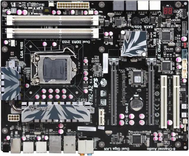 Alt view image 3 of 5 - ECS Black Deluxe P67H2-A2 SLI (B3) LGA 1155 Intel P67 SATA 6Gb/s USB 3.0 ATX Intel Motherboard