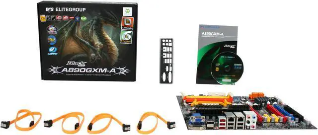 Alt view image 5 of 5 - ECS A890GXM-A(2.0) AM3 AMD 890GX HDMI ATX AMD Motherboard