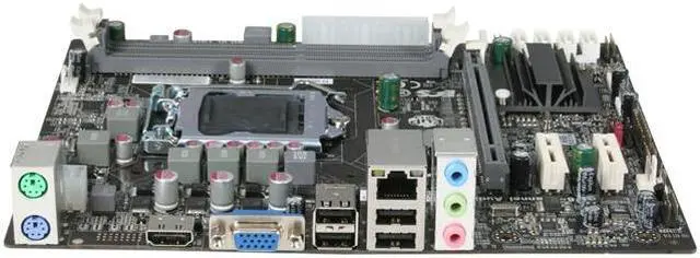 Alt view image 2 of 5 - ECS H61H2-M2(1.0) LGA 1155 Intel H61 HDMI Micro ATX Intel Motherboard