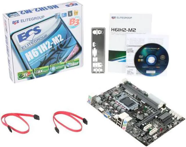 Alt view image 5 of 5 - ECS H61H2-M2(1.0) LGA 1155 Intel H61 HDMI Micro ATX Intel Motherboard