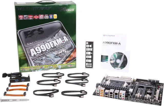 Alt view image 5 of 5 - ECS Black Series A990FXM-A V1.0 CFX/SLI AM3+ AMD 990FX SATA 6Gb/s USB 3.0 ATX AMD Motherboard