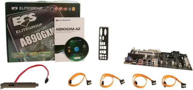 Alt view image 5 of 5 - ECS A890GXM-A2(2.0) AM3+ AMD 890GX USB 3.0 HDMI ATX AMD Motherboard