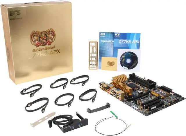 Alt view image 5 of 5 - ECS Golden Z77H2-A2X(1.0) LGA 1155 Intel Z77 HDMI USB 3.0 ATX Intel Motherboard