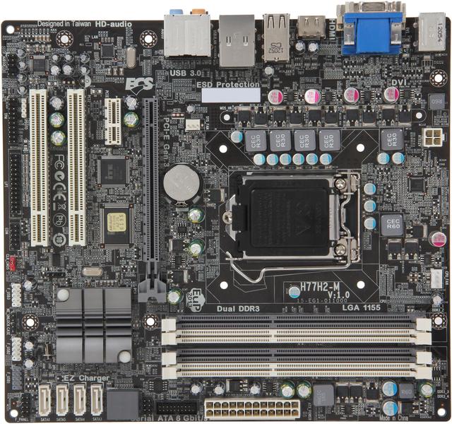 ECS H77H2-M LGA 1155 Micro ATX Intel Motherboard - Newegg.com