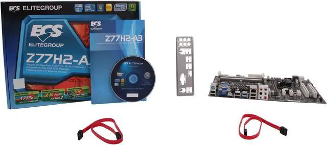 Alt view image 5 of 5 - ECS Z77H2-A3(1.2) LGA 1155 Intel Z77 HDMI USB 3.0 ATX Intel Motherboard