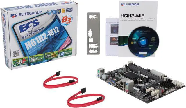 Alt view image 5 of 5 - ECS H61H2-M12 LGA 1155 Intel H61 Micro ATX Intel Motherboard