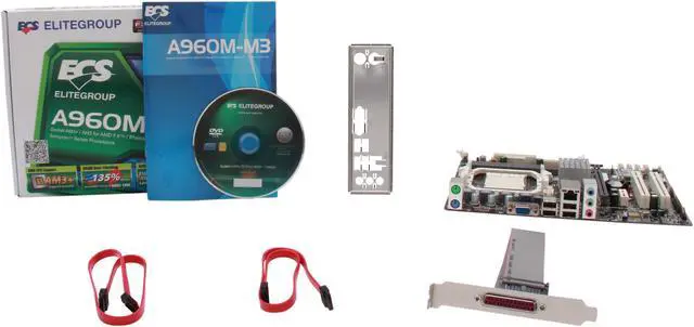 Alt view image 5 of 5 - ECS A960M-M3 AM3+ AMD 760G + SB710 Micro ATX AMD Motherboard