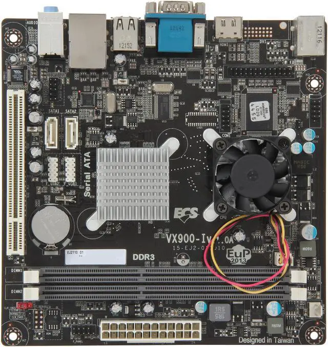Alt view image 3 of 5 - ECS VX900-I (v1.0A)  VIA L2007 (1.6G, 800MHz) VIA VX900 Mini ITX Motherboard / CPU Combo