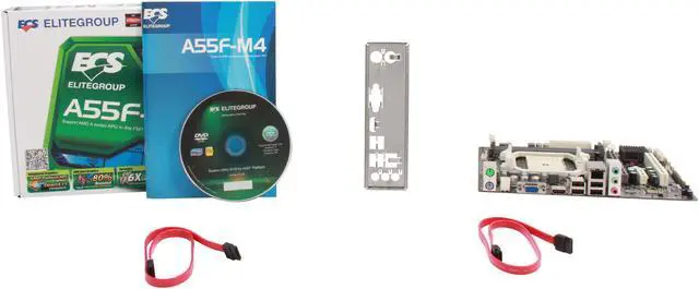 Alt view image 5 of 5 - ECS A55F-M4(1.0) FM1 AMD A55 (Hudson D2) HDMI Micro ATX AMD Motherboard
