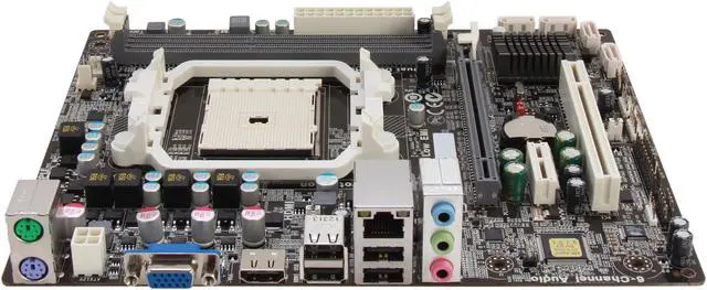 Alt view image 2 of 5 - ECS A55F2-M3(1.0) FM2 AMD A55 (Hudson D2) HDMI Micro ATX AMD Motherboard