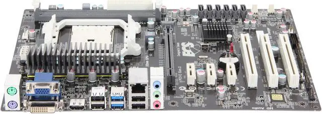 Alt view image 2 of 5 - ECS A75F2-A2(1.0) FM2 AMD A75 (Hudson D3) USB 3.0 HDMI ATX AMD Motherboard