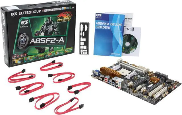 Alt view image 5 of 5 - ECS A85F2-A DELUXE(1.0) FM2 AMD A85X (Hudson D4) USB 3.0 HDMI ATX AMD Motherboard