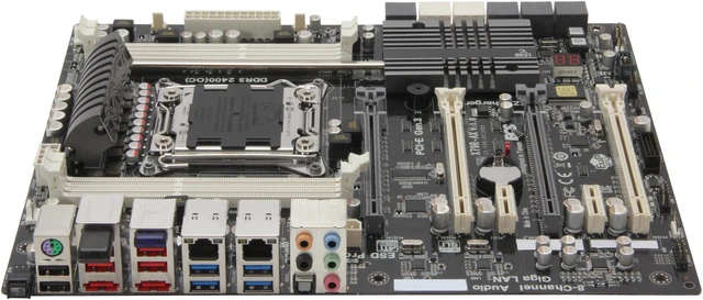 Alt view image 2 of 5 - ECS X79R-AX (V1.0x) LGA 2011 Intel X79 USB 3.0 ATX Intel Motherboard