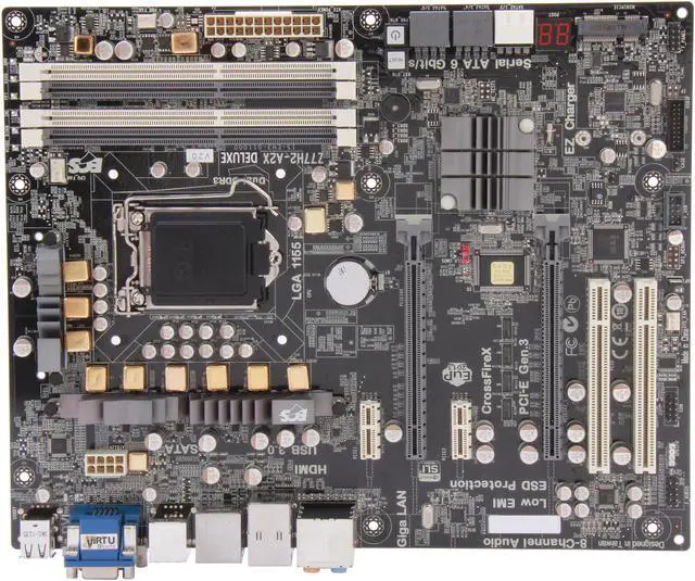 Alt view image 3 of 5 - ECS Z77H2-A2X DELUXE(2.0) LGA 1155 Intel Z77 HDMI USB 3.0 ATX Intel Motherboard