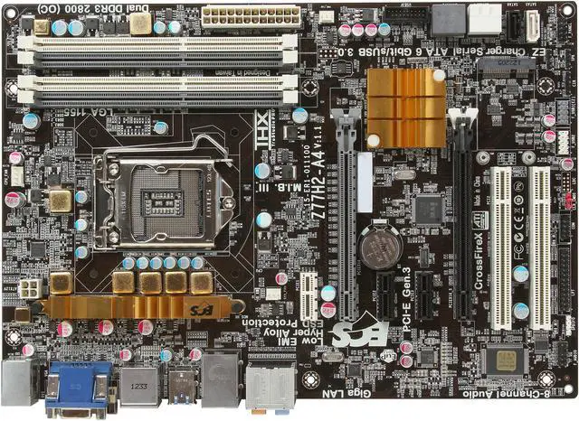 Alt view image 3 of 6 - ECS Z77H2-A4 v1.1 LGA 1155 Intel Z77 HDMI USB 3.0 ATX Intel Motherboard with UEFI BIOS