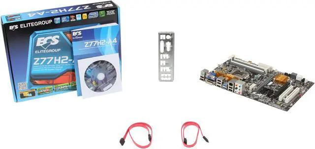 Alt view image 6 of 6 - ECS Z77H2-A4 v1.1 LGA 1155 Intel Z77 HDMI USB 3.0 ATX Intel Motherboard with UEFI BIOS