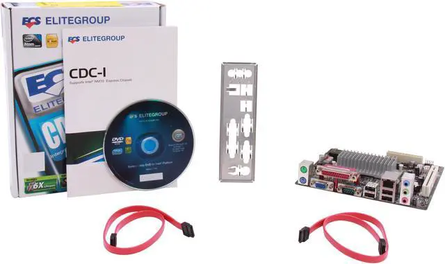 Alt view image 5 of 5 - ECS CDC-I/D2550 v1.0 Intel Atom D2500 Intel NM10 Mini ITX Motherboard / CPU Combo