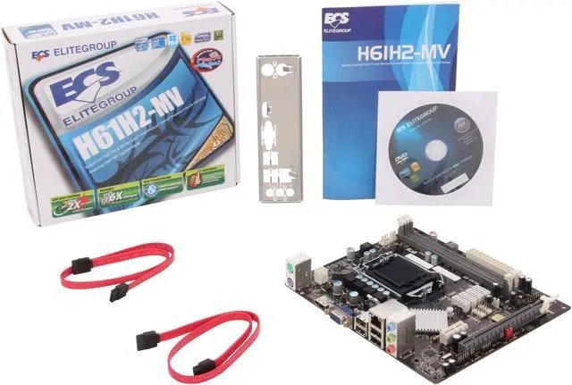 Alt view image 5 of 5 - ECS H61H2-MV LGA 1155 Intel H61 HDMI Micro ATX Intel Motherboard