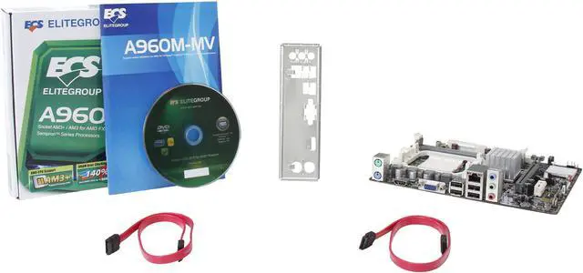 Alt view image 5 of 5 - ECS A960M-MV(1.0A) AM3+ AMD 760G HDMI Micro ATX AMD Motherboard