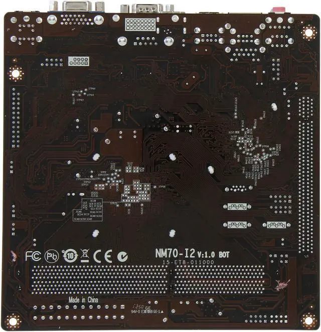 Alt view image 4 of 5 - ECS NM70-I2 (V1.0) Intel Celeron 1037U 1.80GHz Intel NM70 Mini ITX Motherboard / CPU Combo