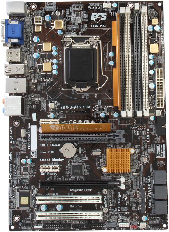 ECS Z87H3-A4(1.0) LGA 1150 ATX Intel Motherboard - Newegg.com